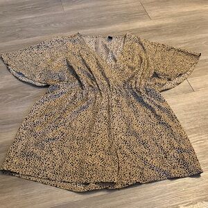 SHEIN Tan and Black Spotted Romper